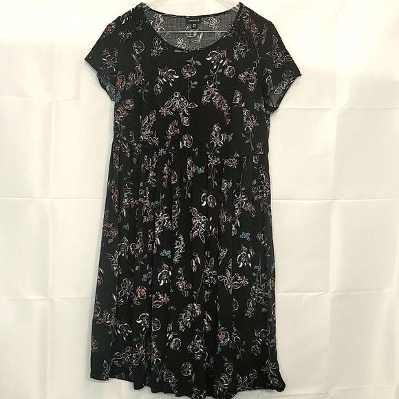 TORRID Babydoll Dress-Black sz. 00 - Picture 1 of 8